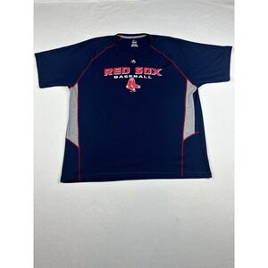 Majestic Boston Red Sox MLB Baseball Training Shirt Mens 2XL Navy Blue Mesh Tee